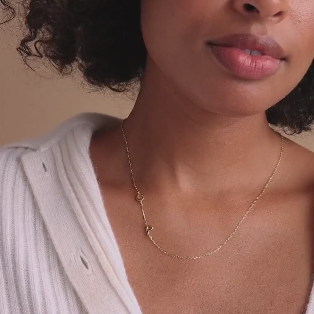 Sideway Initiaal Ketting