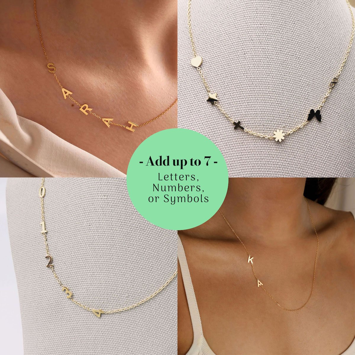 Sideway Initiaal Ketting