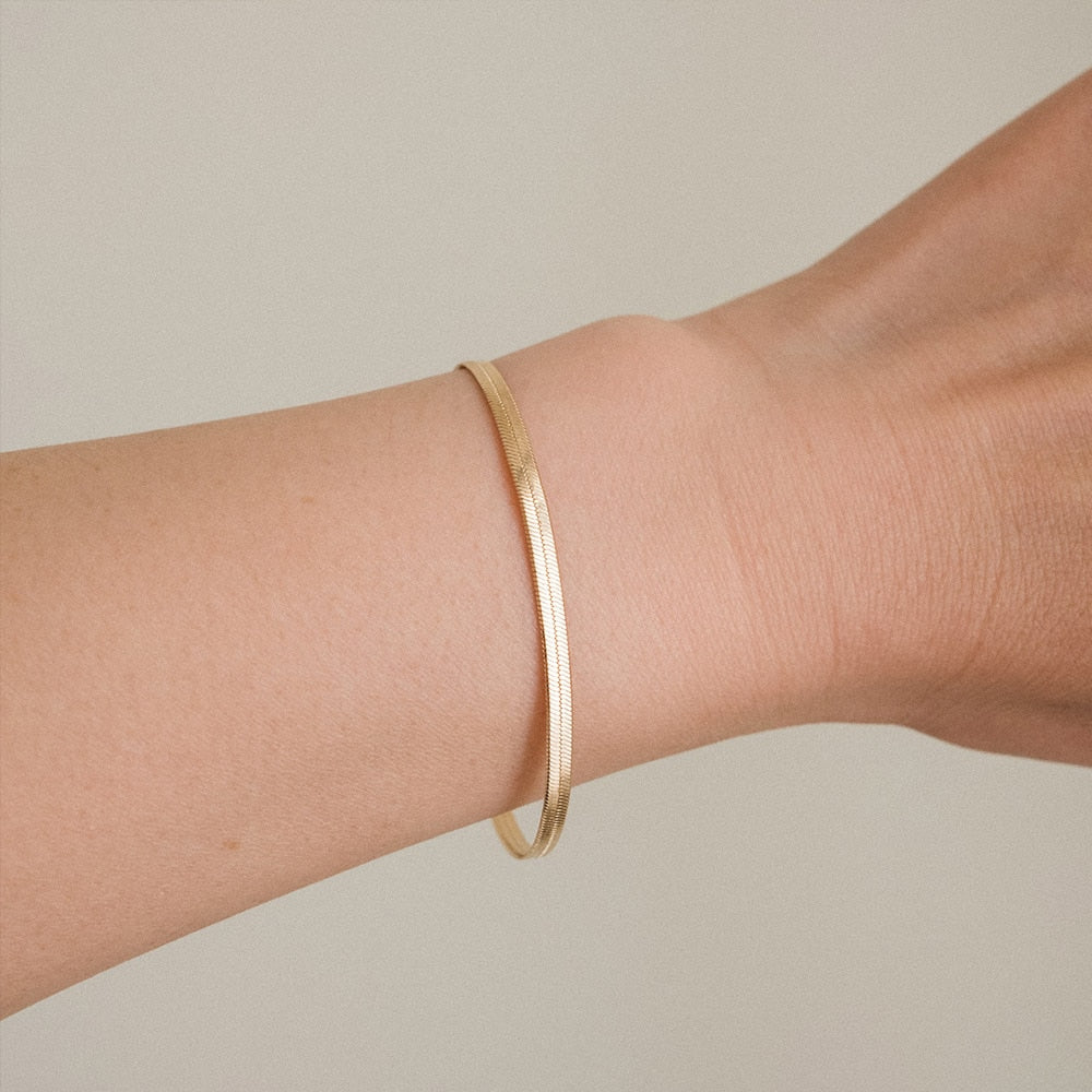 Platte 'Herringbone' Armband