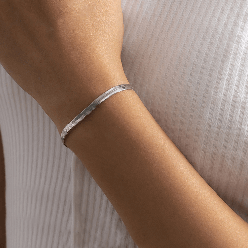 Platte 'Herringbone' Armband