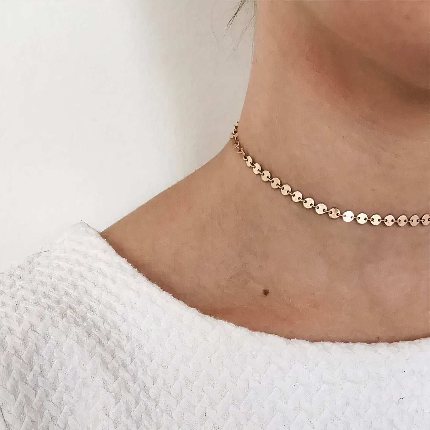 Lucky Munt Choker Schijf ketting