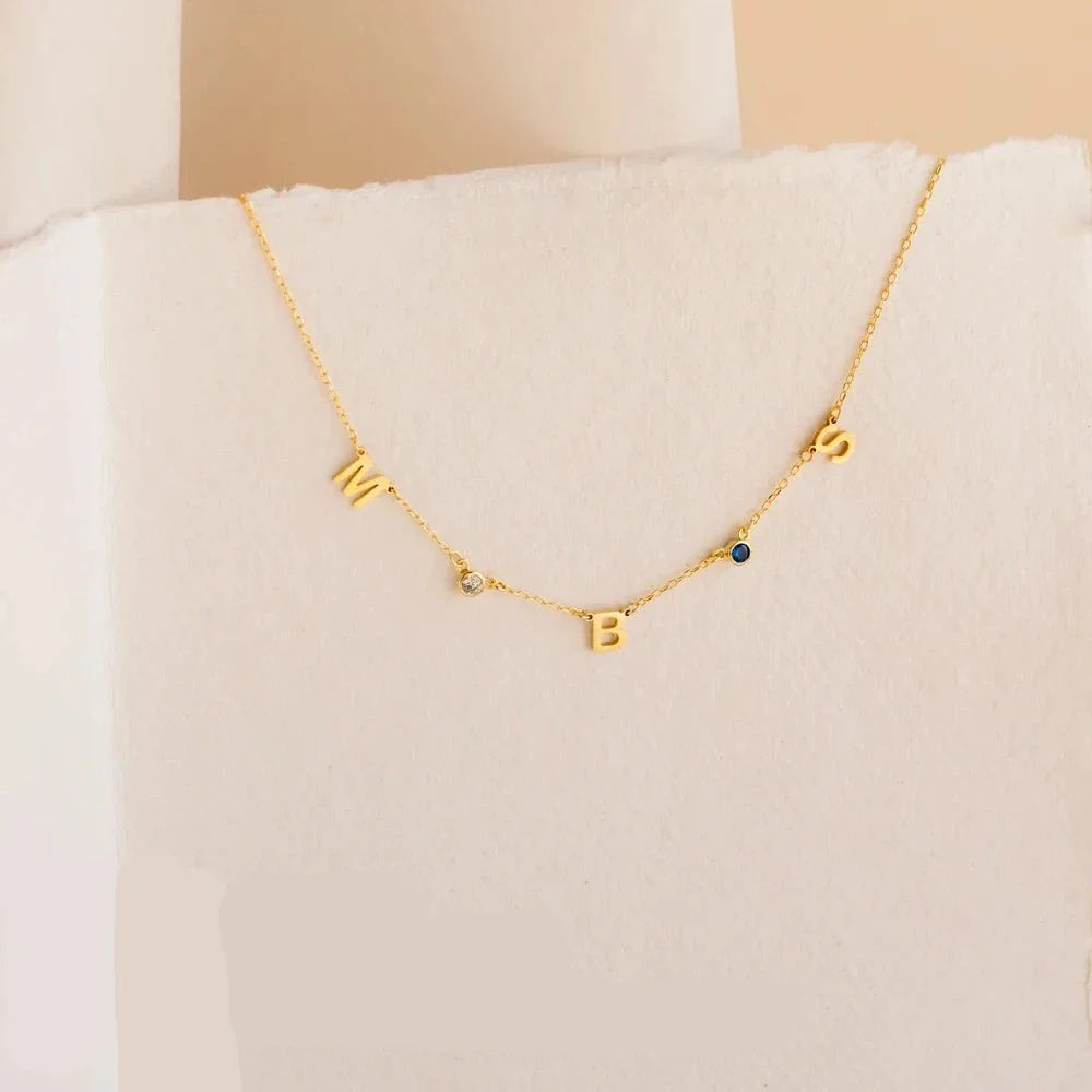 Initiaal Geboortesteen Ketting
