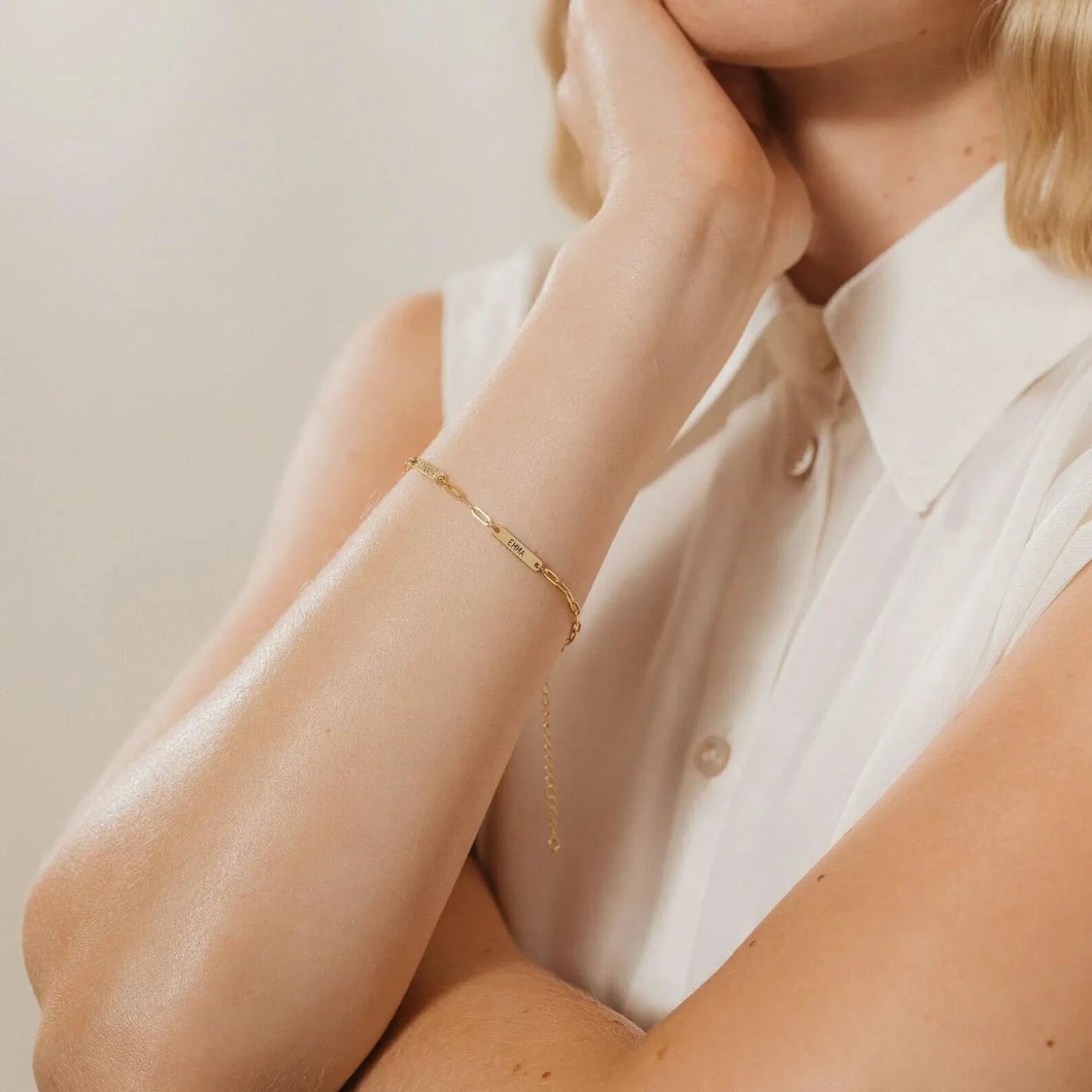 Naamplaatjes Armband