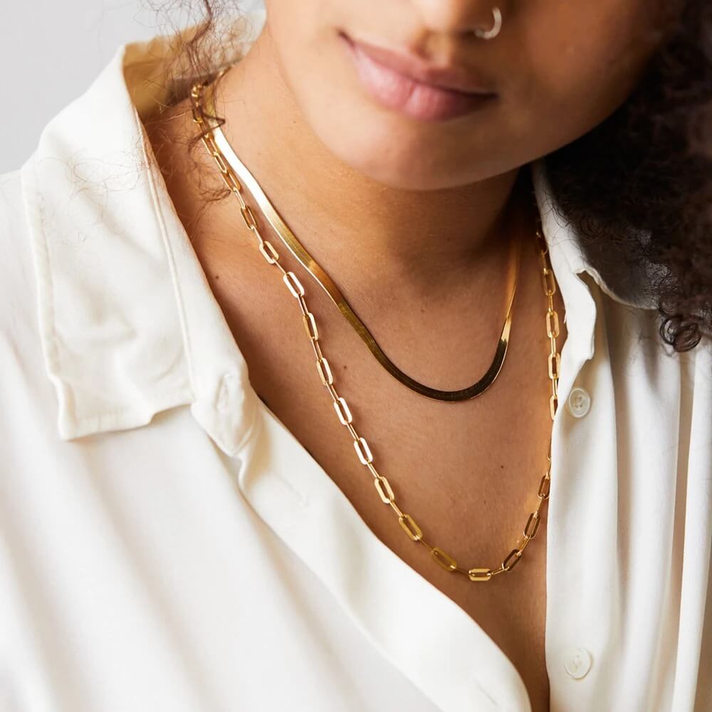 Klassieke Paperclip Schakel Ketting
