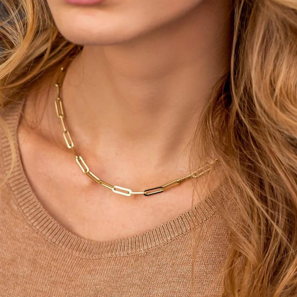 Klassieke Paperclip Schakel Ketting