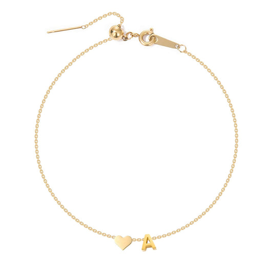 Initiaal Hart Armband