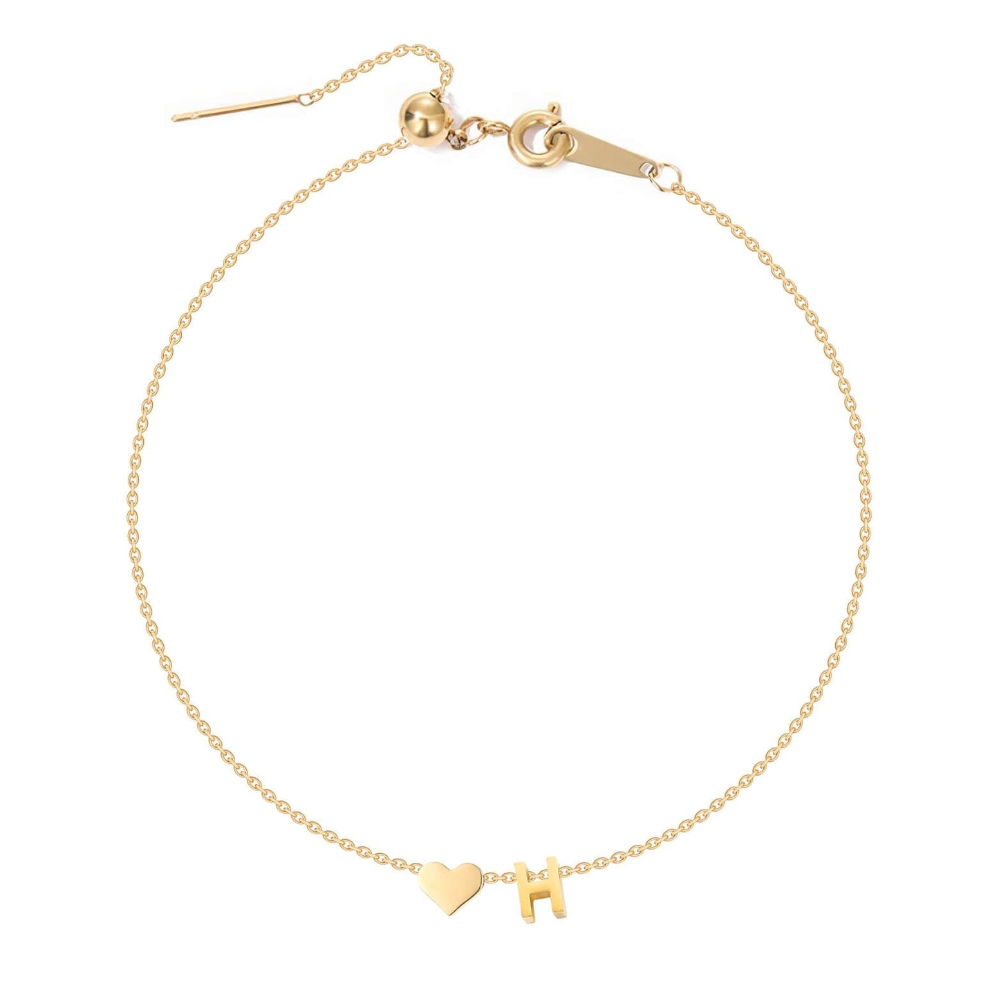 Initiaal Hart Armband