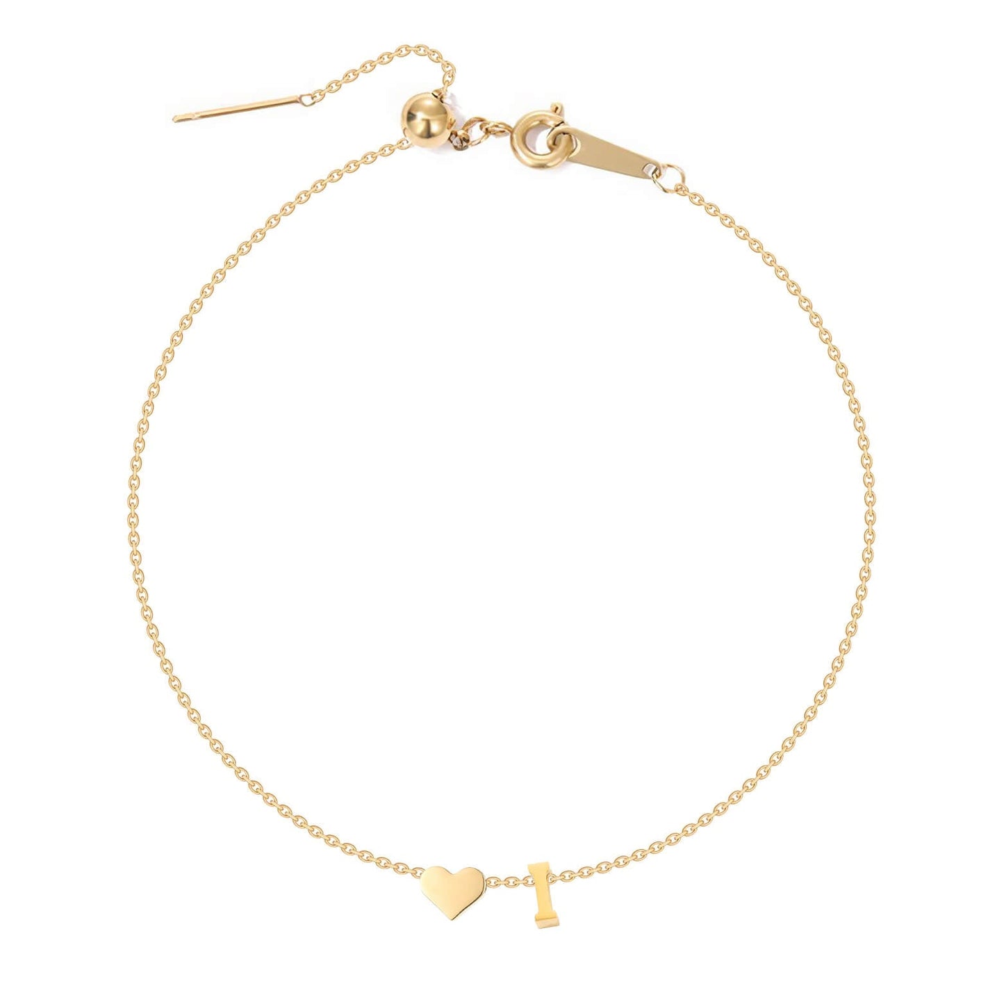 Initiaal Hart Armband