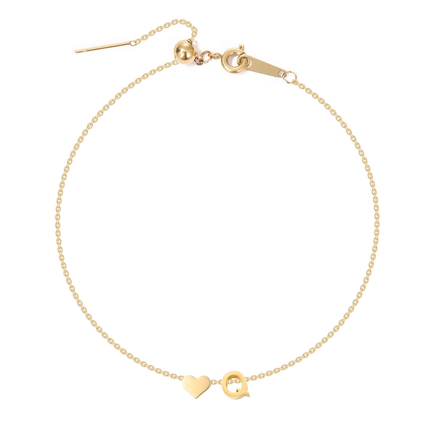 Initiaal Hart Armband