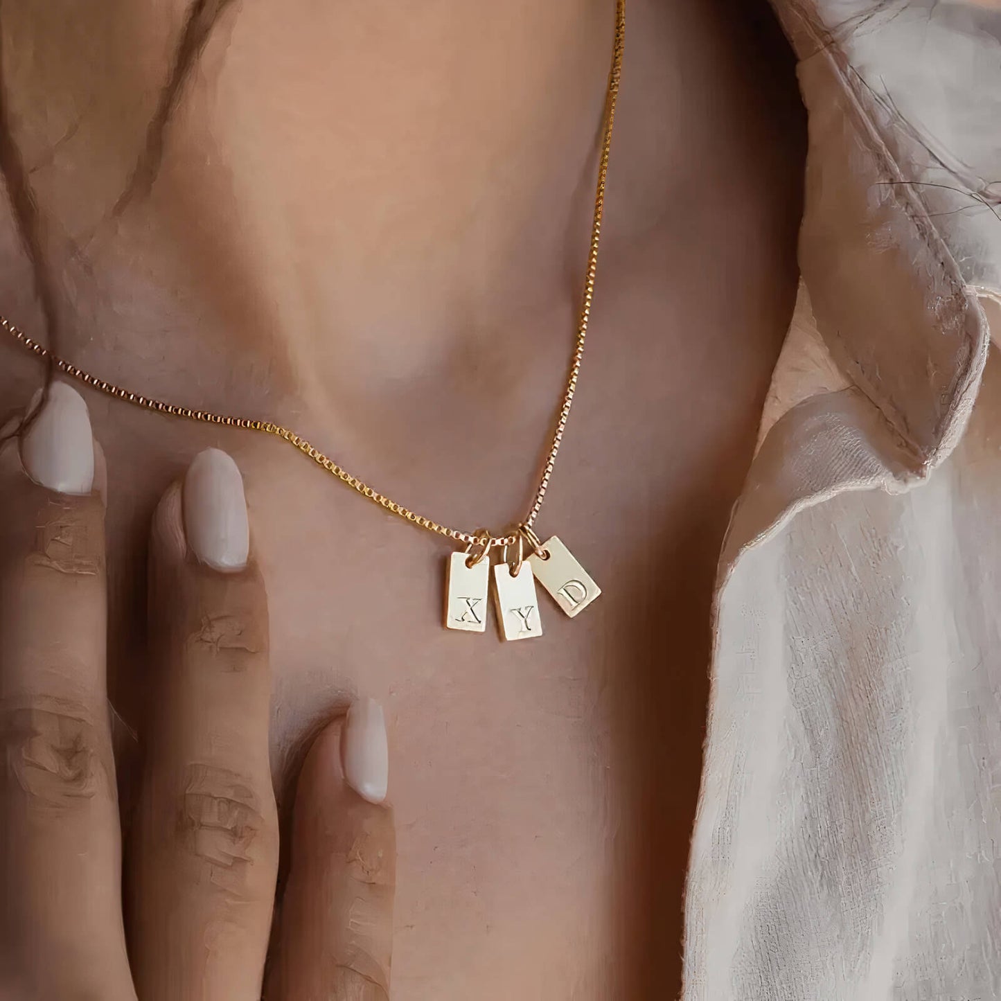 Initiaal Tag Stacker Ketting