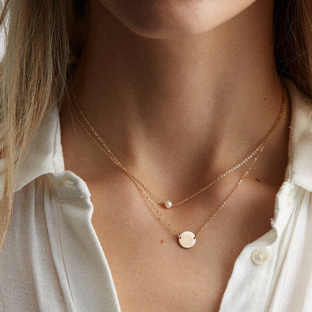 Fijne enkele parel ketting