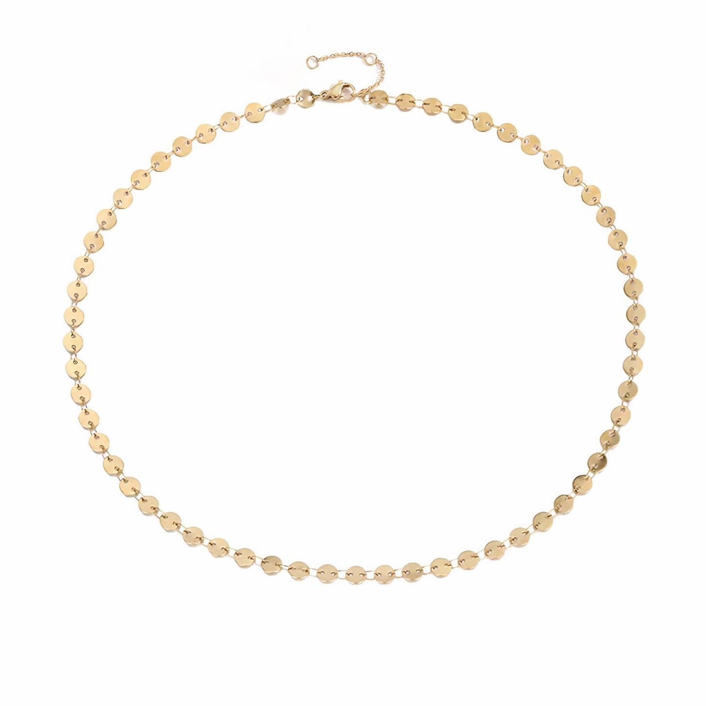 Lucky Munt Choker Schijf ketting