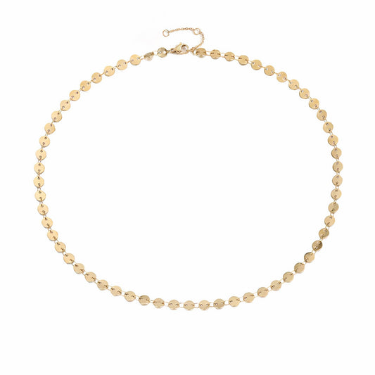 Lucky Munt Choker Schijf ketting