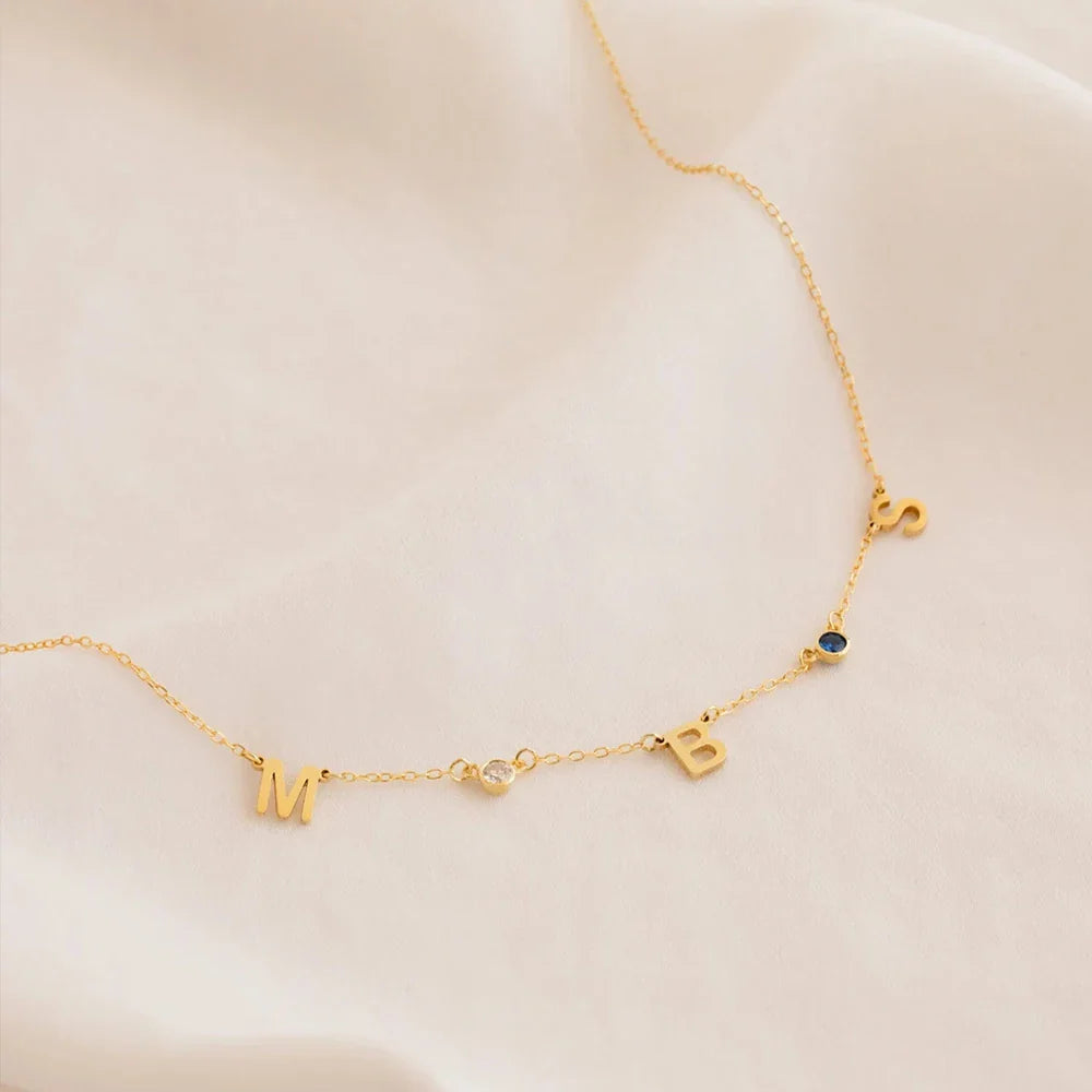 Initiaal Geboortesteen Ketting