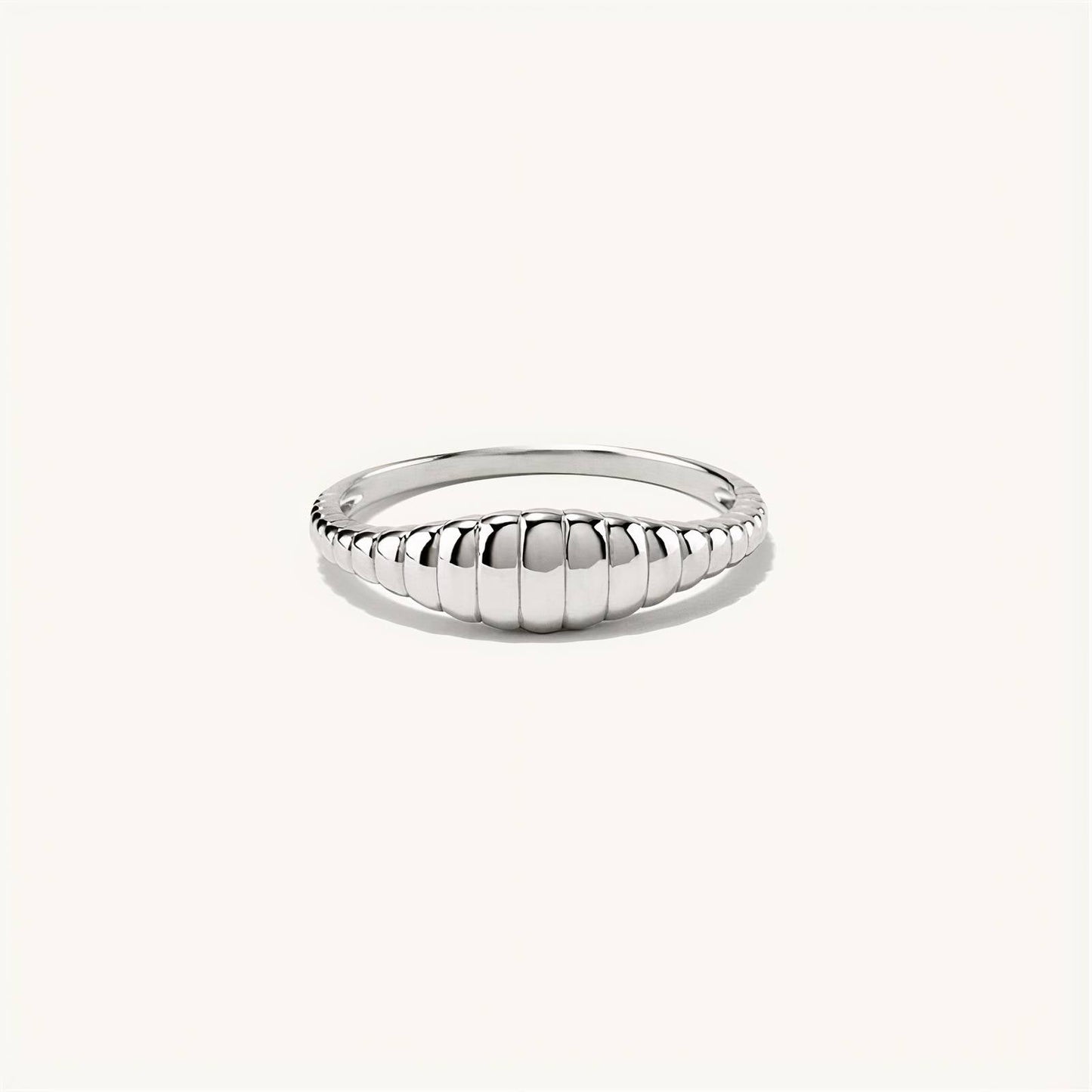 Minimalistischeistische Wave Zegel Ring
