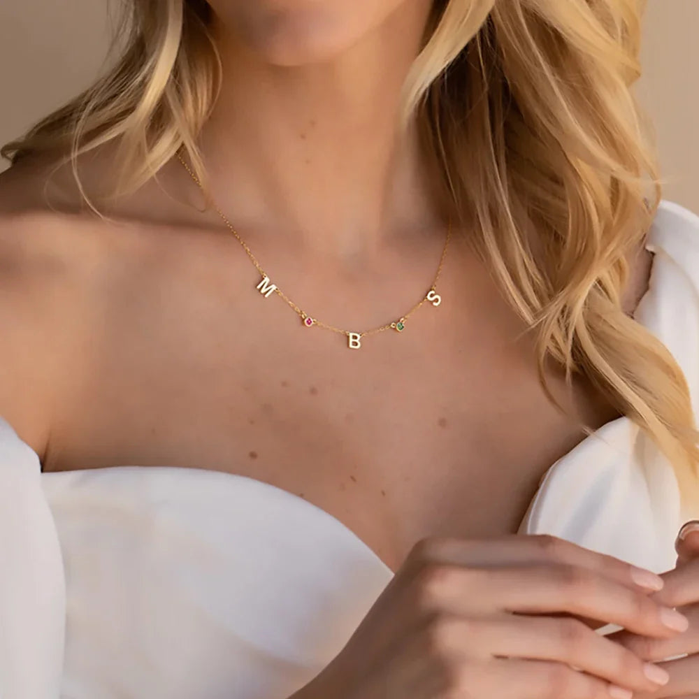 Initiaal Geboortesteen Ketting