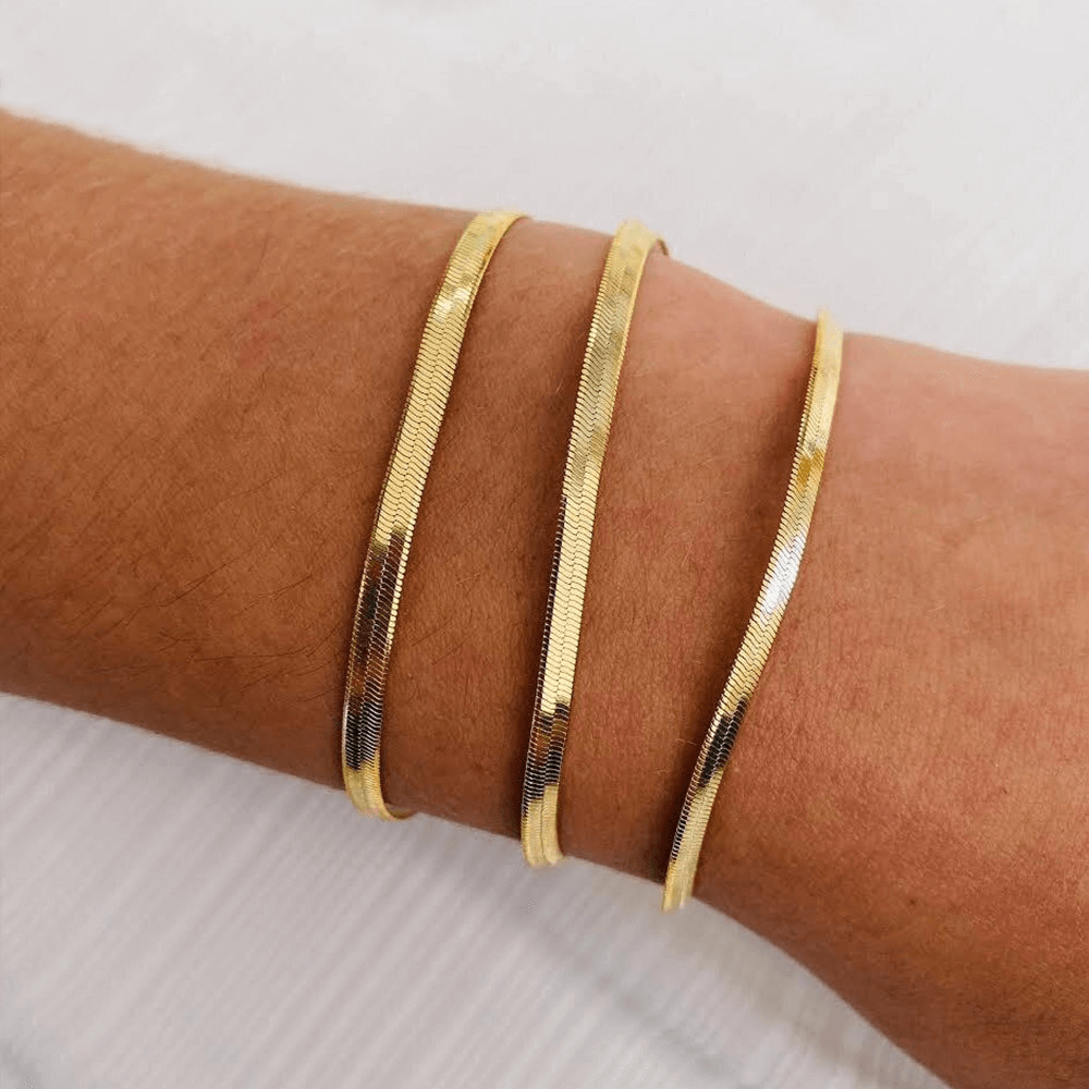 Platte 'Herringbone' Armband