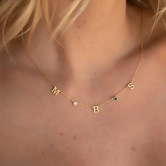 Initiaal Geboortesteen Ketting