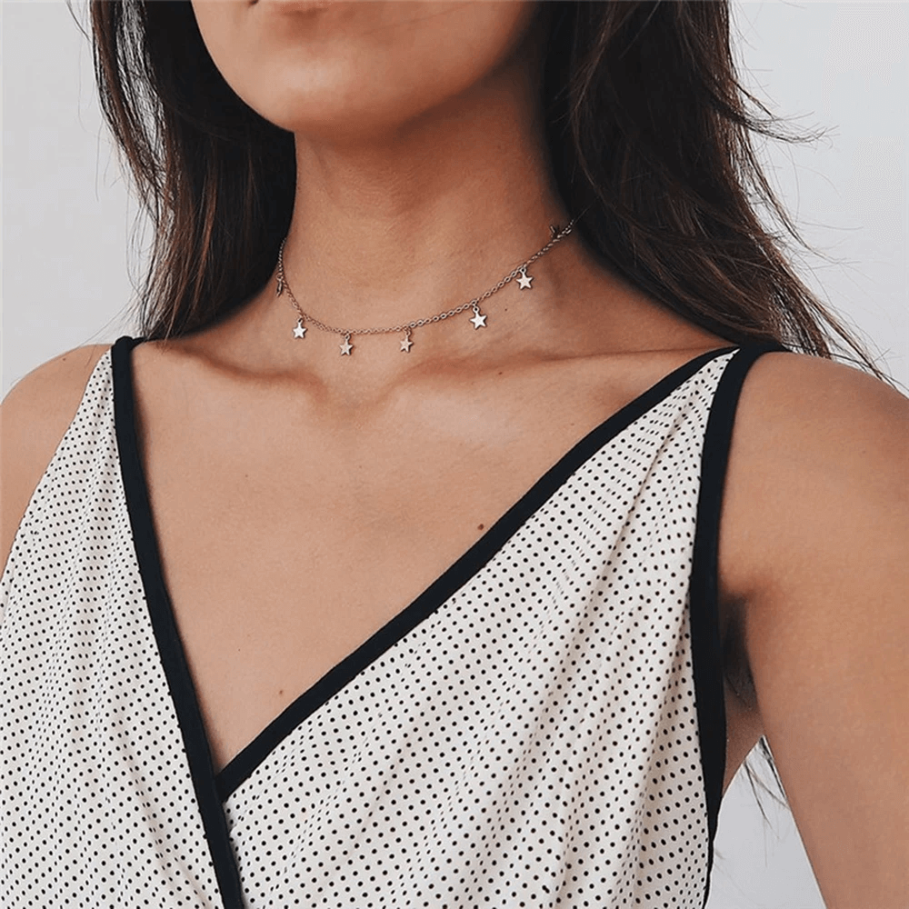 Star Charm Choker Ketting