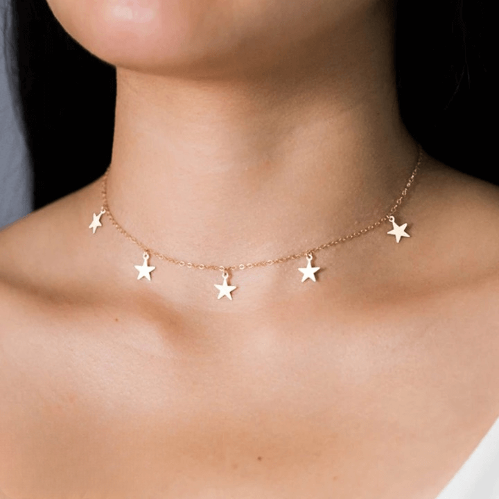 Star Charm Choker Ketting