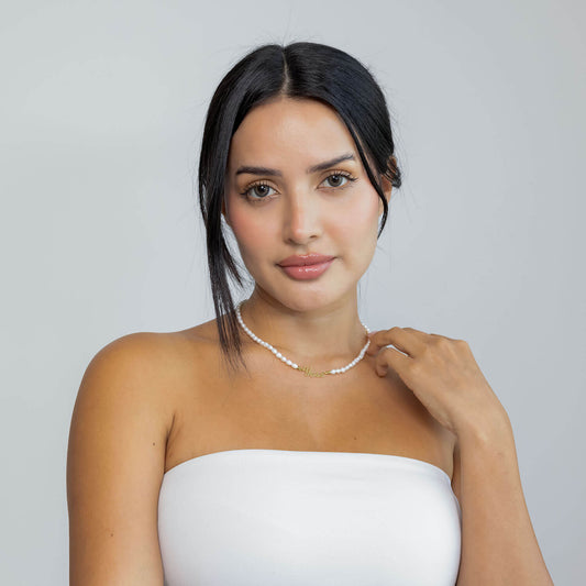 Zoetwaterparel Naamketting