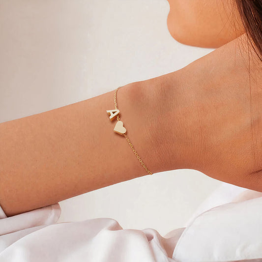 Initiaal Hart Armband